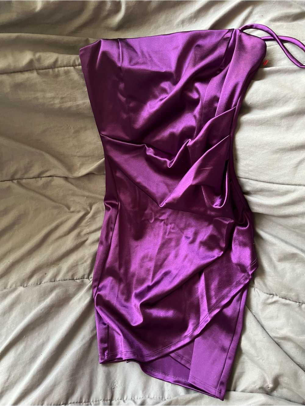 Windsor Satin Purple Mini Dress